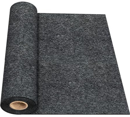 reukmuuc Tappetino per garage, 269 cm x 271 cm, antiscivolo, impermeabile, con piastra in PVC, protezione resistente, per sotto auto, moto, officina e palestra, nero