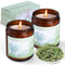 Citronella Kerze Outdoor im Glas - 2 Stück Natürliche Sojawachs Duftkerzen (120 Std.) mit Deckel - Rauchfrei für Garten, Camping & Terrasse - Zitronengras-Duft