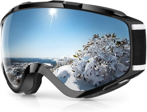 Findway - Gafas de esquí, gafas de nieve para snowboard y moto de nieve, para mujeres, hombres, damas, jóvenes, adolescentes, OTG, se pueden llevar sobre el casco, protección UV 100% antiempañamiento