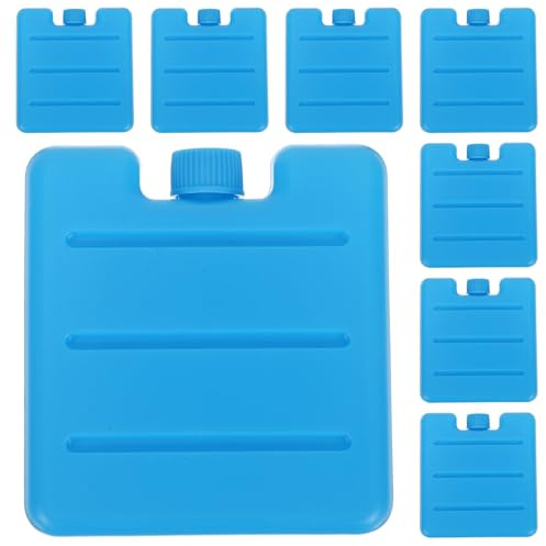 Générique Lot de 8 Blocs Réfrigérants Réutilisables 100 ML, de Glace pour Ventilateur de Climatisation, Glacière Portable et Paquet Isothermes, Plastique Robuste, Bleu, Camping