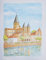 Poster - Basilique de Paray - Aquarelle