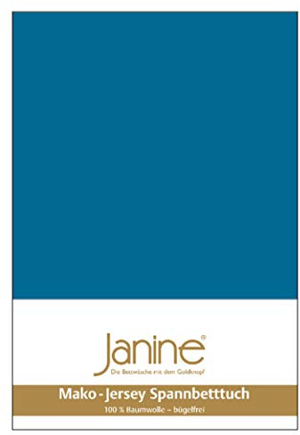 Janine Spannbetttuch 5007 Mako Jersey 140/200 bis 160/200 cm denimblau Fb. 62