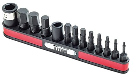 Titan Tools 16037 „SAE Impact“ Sechskant-Bit-Satz, 13-teilig