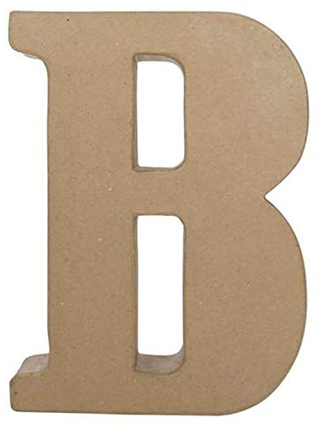 Décopatch Mache Funny Letter B, Brown