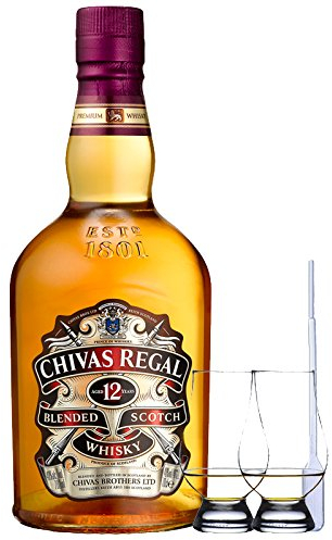 Chivas Regal 12 Jahre 0,7 Liter + 2 Glencairn Gläser + Einwegpipette 1 Stück