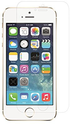 Simplecase Panzerglas passend zu Apple iPhone 5 / iPhone 5s , Premium Displayschutz , Schutz durch Extra Härtegrad 9H , Case Friendly , Echtglas / Verbundglas / Panzerglasfolie , Transparent - 1 Stück