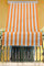 Tenda da Sole con Kit Ganci e Anelli in Tessuto a Righe Resistente da Esterno o Balcone Misura cm 140x300 Dis.1 Arancio