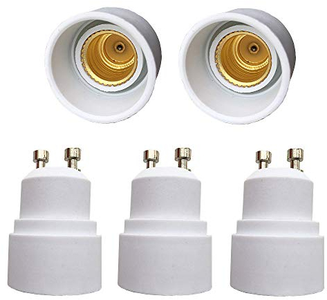 DZYDZR 5 Stück GU10 auf E14 Lampensockel Adapter für LED Lampen