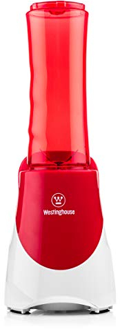 Westinghouse Easy-go WEM05R - Batidora de 600 ml, práctica batidora con botella TO-GO, sin BPA, para frutas, verduras y batidos, 300 W, con interruptor de un toque, protección contra