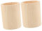 2 StüCk Holz Stiftehalter, Runder StifteköCher, Diy Stiftebecher, Schreibtisch Organizer, FüR Stifte, Kosmetikpinsel, Beige, 10 x 8 x 8cm