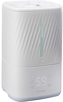 Humidificateur d'air - Vapeur chaude & froide - 3 intensités - Mode nuit | Vapeur chaude et froide - Remplissage par le haut - Réservoir de 4,5 L - Autonomie de 11h - Mode Nuit - Ambiance LED