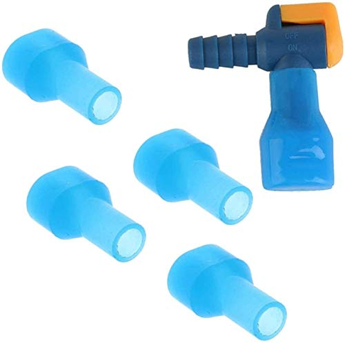 Blaues Ersatz-Beißventil mit Absperrventil + 4 Silikon-Mundstücke für Trinkblase/Wasserrucksack-Blase Reservoir