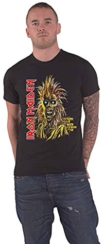Iron Maiden T Shirt Debut Album Band Logo Official Mens Black L