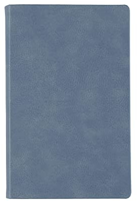 Softbound Notebook - Focused Edition. Slate Blue Vegan Leather. 124 Lined Pages of Thick 80 Lb. Paper. 2 Ribbon Page Markers. 5 x 8. Lay-flat design by Erin Condren.