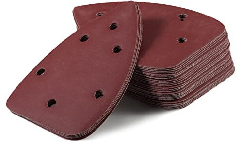 LEONTOOL Lot de 30 feuilles de papier de verre pour ponceuse à souris Grain 400 6 trous