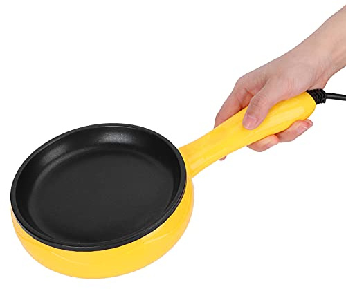 Goshyda Bistec-Pfanne, Mini-Ventilator zum Frittieren von Bistec, 350 W, elektrisch, antihaftbeschichtet, mit Holzspatel, für gebratene Eier