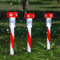Solar Weichnachts Stecker - 3er Set - weihnachtliche LED Solarleuchten für Außen Akku inklusive - Weihnachtsdeko Gehwegleuchte Gartenstecker