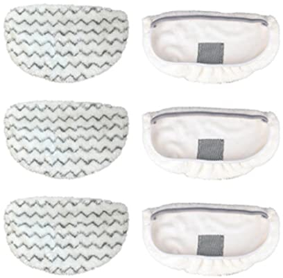 YanBan 6pcs Steam Mop Pads Compatible with Bissell PowerFresh 1806 1940 1544 1440 Series, Replacement Part Model #5938#203-2633 (Small Size)