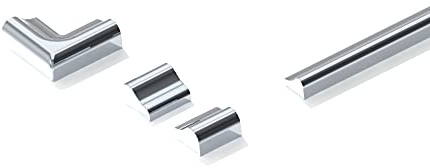WDWRITTI 1 Stück Schwallschutzleiste 95 cm duschwasserstop Alu Schwallschutzprofil für Dusche Dichtleiste