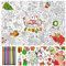 Ausmaltischdecke für Kinder Weihnachten mit 12 pcs Buntstifte Tischdecke zum Ausmalen Papier Tischdecke zum Bemalen Weihnachtstischdecke Weihnachtsdeko Geschenkidee Kinder Party Dekoration
