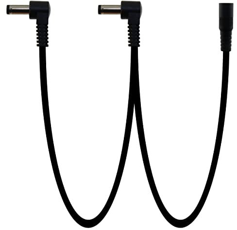 MEETOOT - Cadena de margaritas de 1 a 2 exteriores + cadena de margaritas interior de 1 a 2 formas de pedal de efectos de guitarra multienchufe para enchufe adaptador de CC de 9 V, adaptador de fuente