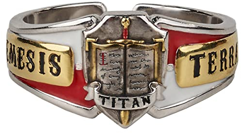 Starforged Warhammer 40K Space Marine Grey Knight Kaldor Draigo Eath Ring Herren Geschenk, Einheitsgröße, Sterlingsilber, 24 Karat vergoldet, kein Edelstein, one size, Metall, Kein Edelstein