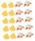 Toyvian 90 Stück Künstliche Popcorn-Charms DIY-Ohrringzubehör Baumelnde Anhänger Display Popcorn-Phoo-Requisiten Popcorn-Ohrringe Charm-Armbänder Popcorn-Schmuck Haarnadel Kind
