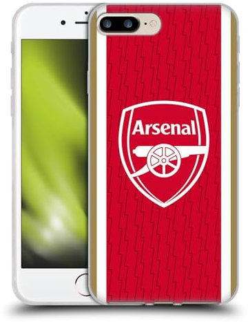 Head Case Designs Officially Licensed Arsenal FC Home 2023/24 Crest Kit Gel Case [Military Grade Protection] Compatible With Apple iPhone 7 Plus/iPhone 8 Plus
