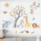 wondever Pegatinas de Pared Animales del Bosque Árbol Boho Adhesivos Pared Decorativos Animales Elefante Jirafa León Vinilos Pared para Habitación Bebés Guardería Dormitorio