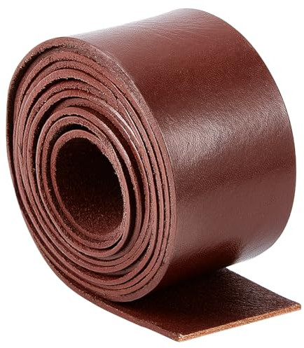 GORGECRAFT 5cm Breites Flaches Lederband Streifen Aus Vollnarbigem Büffelleder 2mm Dick Echtes Rindsleder Kordel Flechtfaden Seil Für Die Gürtel Heimwerkerhandwerk Werkzeugwerkstatt Kokosnuss Braun