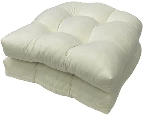 AZVFLY Stuhlkissen 2er Set, Sessel Kissen Zurück Sitzkissen Pad 48x48 cm, Sitzpolster für Outdoor Geeignet, Bequemes Sitzpolster für Gartenmöbel Oder Stuhl