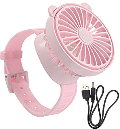 MOLUCKFU Ventilatore Usb Creativo Da Polso Per Ragazzo Ragazza Regolabile e Portatile Ventilatore Forma Di Orologio Con Cinturino Accessorio Estivo Pinky
