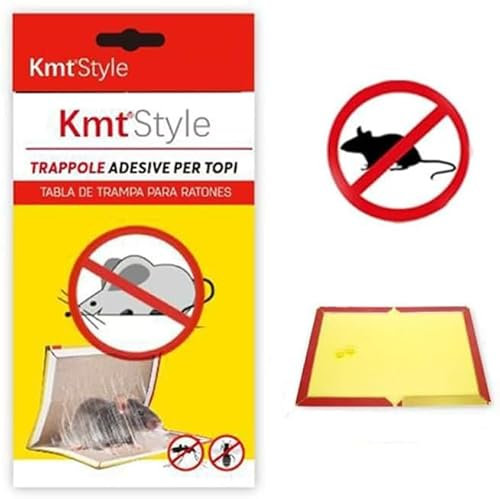 TEKHOME Trappole per Topi e ratti Grandi e Piccoli,Trappola Adesiva Atossica pronta all'uso per Interno ed Esterno, piastre appiccicose 17x24 cm (24PZ)