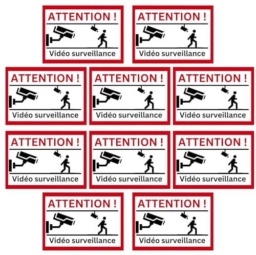 Olanmarp Autocollants Vidéosurveillance Résistants UV