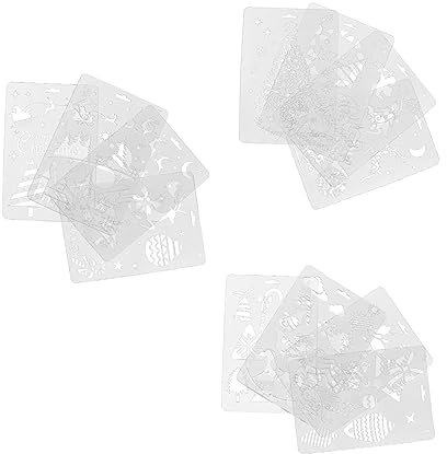 NUOBESTY 12stücke Weihnachts-zeichenschablonen Diy-schablonen Mit Weihnachtsmotiven Wiederverwendbare Malschablonen Für Möbel Böden Wände Und Dekoration