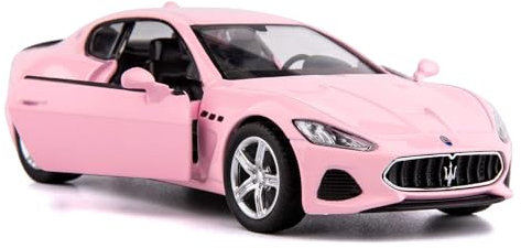 imtfzct 1/36 Maßstab Maserati GT Casting Car Model, Zinklegierung Spielzeugauto für Kinder, Pull Back Fahrzeuge Spielzeugauto für Kleinkinder Kinder Jungen Mädchen Geschenk (rosa