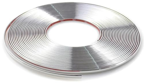 1 Roll Chrom Tape, 39ft PVC verchromt plattiert Automotive Trimmkleber 1/4 breit dekorative Autotür-Trimmstreifen kratzfeste DIY-Formgestaltung für die meisten Fahrzeuge, Chromklebeband