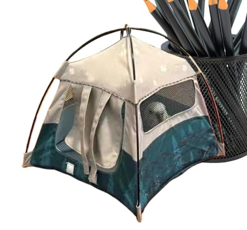 Tiny Miniature Camping Tent Model, Camping Decor, Photography Props, Miniature Display Camping Tent, Miniature Tent for Fairy Gardens and Collectible Outdoor-Themed Decorations