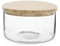 H&h biscottiera in borosilicato con tappo bamb lt 3,3
