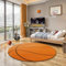 the carpet Beat Kids Weicher Kuscheliger Kinderteppich, Spielteppich, Weicher Kuschel-Flor, Pflegeleicht, Farbecht, Basketball Motiv, Orange, 160 cm Rund
