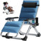 Ryuhic Sonnenliege Liegestuhl Gartenliege Klappbar, 200KG Belastbar Zero Gravity Chair mit Kissen und Becherhalter, Verstellbare Relaxliege Balkonliege für Nickerchen Patio Strand Pool