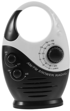 VILLCASE Wasserdichtes Duschradio Für Badezimmer Kleines Tragbares Miniradio Mit Stabiler Signalqualität Und Einfacher Handhabung Robust Und Praktisch Für Täglichen Gebrauch