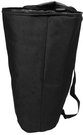 12-zoll Djembe Rucksack aus Oxford Gewebe, Doppellagig, Schwarz | Wasserabweisendes Design, Bequeme Schultergurte, für Auftritte und Outdoor Musikveranstaltungen