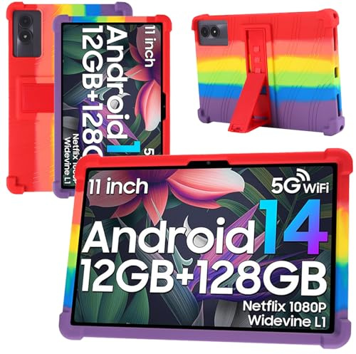 NUCNOK Hülle für TABWEE T50 (11 Zoll),Dünne Weiche TPU Silikon Stoßfest Schutzhülle mit Ständer,Kratzfest Tablet Hülle Case