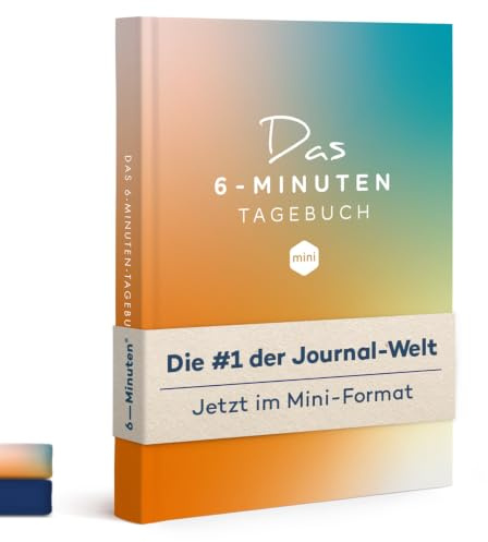6-Minuten® Tagebuch mini – Dankbarkeitstagebuch & Reisetagebuch | A6-Journal für Erwachsene: Achtsamkeit, Reflexion & Routinen unterwegs.