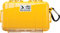 PELI 1050 Micro Case-Bruchsicher für Smartphone und Accessoires, IP67 Wasserresistent, 1L Volumen, Farbe Gelb, mit Schwarzer Gummieinlage