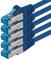 1aTTack.de 1m - blu - 5 pezzi - Rete Cavi Cat6a S-FTP CAT 6a doppia schermatura - certificato GHMT PIMF 500MHz / 7 CU rame non contiene alogeni compatibile con CAT5e CAT6 CAT7 CAT8 10000 Mbit/s