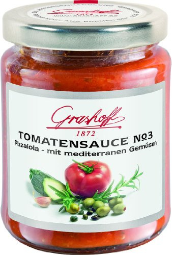 Grashoff Tomatensauce No. 3, mit mediterranen Gemüsen, 200 ml, 3er Pack (3 x 200 ml)