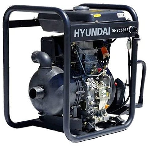 Hyundai 50mm 2 Diesel Chemical Water Pump, 35m Total Head, 7m Lift, 533L/min Flow Rate, 6hp, 296cc with 1 Year Warranty