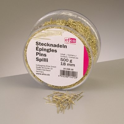 Efco Stecknadeln 10mm 500g gold/vergoldet
